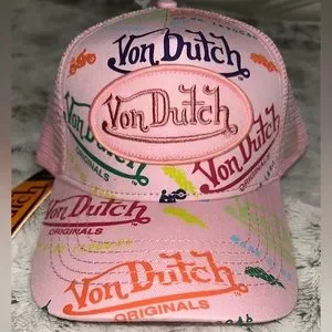 ? NWT Von Dutch Pink Bucket Hat | Multicolor Stamped Logos | AOP Von Dutch | Accessories | Nwt Von Dutch Pink All Over Logo  main image 4